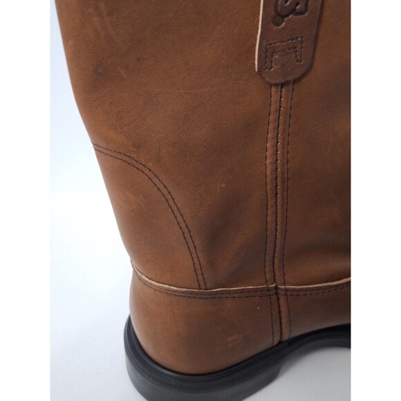 Vtg Red Wing Work Pecos Boots Men\'s Sz 8 SuperSole Leather Boots Steel Toe Brown main image 13